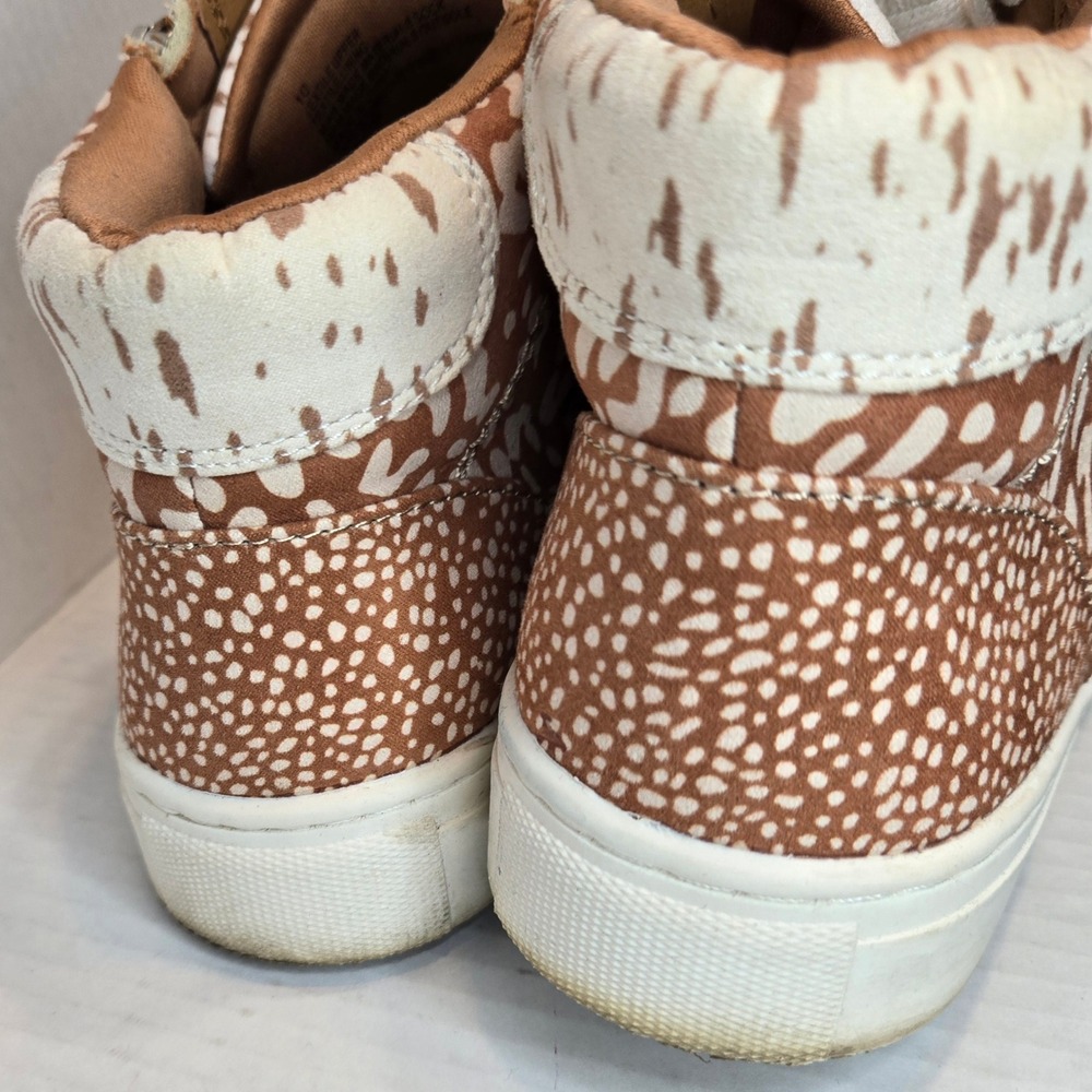 Universal Thread Womens High Top Sneakers Animal Print Side Zip Lace Up Size 10 - Picture 5 of 6